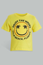 Load image into Gallery viewer, Redtag-Lemon-Tshirt-With-Navy-Short-Casual-Set-Sets-Infant-Boys-3 to 24 Months