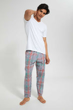 تنزيل الصورة على معرض الصور، Redtag-Multicolor-Check-Pyjama-Bottom-Pyjama-Bottoms-Men's-