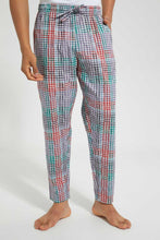 تنزيل الصورة على معرض الصور، Redtag-Multicolor-Check-Pyjama-Bottom-Pyjama-Bottoms-Men's-
