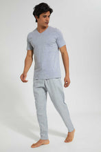 Load image into Gallery viewer, Redtag-White-With-Blue-Stripes-Pyjama-Bottom-Pyjama-Bottoms-Men's-