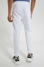 Load image into Gallery viewer, Redtag-White-Pique-Jog-Pant-Joggers-Men's-