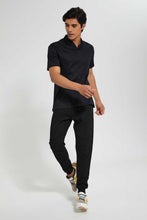 Load image into Gallery viewer, Redtag-Black-Pique-Jog-Pant-Joggers-Men's-