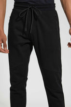 Load image into Gallery viewer, Redtag-Black-Pique-Jog-Pant-Joggers-Men's-