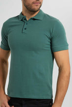 تنزيل الصورة على معرض الصور، Redtag-Green-Pique-Polo-Shirt-Polo-Shirts-Men's-