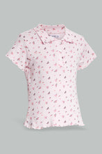 Load image into Gallery viewer, Redtag-White-Floral-Collared-Top-Category:T-Shirts,-Colour:Assorted,-Filter:Senior-Girls-(9-to-14-Yrs),-GSR-T-Shirts,-New-In,-New-In-GSR,-Non-Sale,-S22D,-Section:Kidswear,-TBL-Senior-Girls-