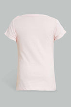 تنزيل الصورة على معرض الصور، Redtag-Pink-Rainbow-Artwork-T-Shirt-Embellished-T-Shirts-Infant-Girls-3 to 24 Months