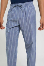 Load image into Gallery viewer, Redtag-Blue-With-White-Stripes-Pyjama-Bottom-Pyjama-Bottoms-Men's-