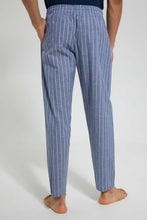 Load image into Gallery viewer, Redtag-Blue-With-White-Stripes-Pyjama-Bottom-Pyjama-Bottoms-Men's-