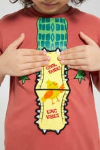 Load image into Gallery viewer, Redtag-Brown-Flap-Hippo-Print-T-Shirt-Graphic-T-Shirts-Boys-2 to 8 Years