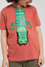 Load image into Gallery viewer, Redtag-Brown-Flap-Hippo-Print-T-Shirt-Graphic-T-Shirts-Boys-2 to 8 Years