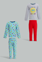 Load image into Gallery viewer, Redtag-Grey-And-Red-Gaming-4-Pack-Pyjama-Set-Set-Pyjama-Sets-Infant-Boys-3 to 24 Months