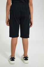 تنزيل الصورة على معرض الصور، Redtag-Black-Pique-Active-Short-Active-Shorts-Senior-Boys-9 to 14 Years