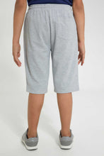 تنزيل الصورة على معرض الصور، Redtag-Grey-Melange-Pique-Active-Short-Active-Shorts-Senior-Boys-9 to 14 Years