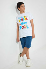 تنزيل الصورة على معرض الصور، Redtag-Indigo-Pique-Active-Short-Active-Shorts-Senior-Boys-9 to 14 Years