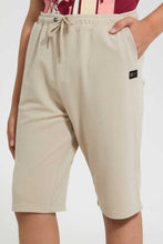 Load image into Gallery viewer, Redtag-Beige-Pique-Active-Short-Active-Shorts-Senior-Boys-9 to 14 Years