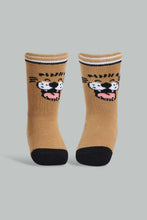 Load image into Gallery viewer, Redtag-Yellow-Tiger-Print-4-Pack-Socks-(Full-Length)-Full-Length-Infant-Boys-3 to 24 Months