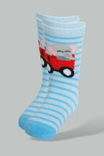 Load image into Gallery viewer, Redtag-Blue-Car-Print-4-Pack-Socks-(Full-Length)-Full-Length-Infant-Boys-3 to 24 Months