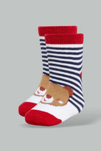 Load image into Gallery viewer, Redtag-Red-Bear-Print-4-Pack-Socks-(Ankle-Length)-Ankle-Socks-Infant-Boys-3 to 24 Months