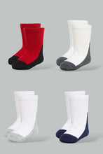 Load image into Gallery viewer, Redtag-Grey-Stripe-Print-4-Pack-Socks-(Ankle-Length)-Ankle-Socks-Infant-Boys-3 to 24 Months