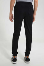 تنزيل الصورة على معرض الصور، Redtag-Black-Pique-Active-Pants-Joggers-Senior-Boys-9 to 14 Years