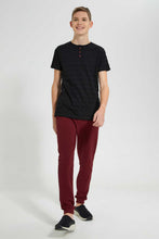 Load image into Gallery viewer, Redtag-Burgundy-Pique-Active-Pants-Joggers-Senior-Boys-9 to 14 Years