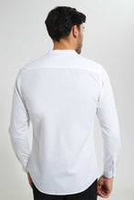Load image into Gallery viewer, Redtag-White-Mandarin-Collar-Shirt-Casual-Shirts-Men's-