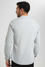 Load image into Gallery viewer, Redtag-Grey-Mandarin-Collar-Shirt-Casual-Shirts-Men's-