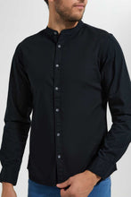 Load image into Gallery viewer, Redtag-Black-Mandarin-Collar-Shirt-Casual-Shirts-Men's-
