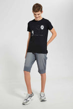 تنزيل الصورة على معرض الصور، Redtag-Black-Space-Golf-T-Shirt-Graphic-T-Shirts-Senior-Boys-9 to 14 Years