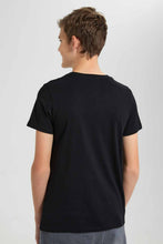 تنزيل الصورة على معرض الصور، Redtag-Black-Space-Golf-T-Shirt-Graphic-T-Shirts-Senior-Boys-9 to 14 Years