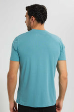 Load image into Gallery viewer, Redtag-Sage-Green-Zip-Placket-Polo-Shirt-Polo-Shirts-Men's-