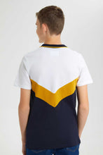تنزيل الصورة على معرض الصور، Redtag-Navy-Zip-Placket-Polo-Polo-Shirts-Senior-Boys-9 to 14 Years
