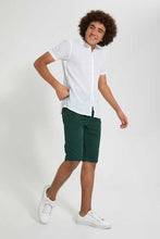 Load image into Gallery viewer, Redtag-Olive-Pull-On-Trouser-Short-Chino-Shorts-Senior-Boys-9 to 14 Years