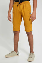 Load image into Gallery viewer, Redtag-Mustard-Pull-On-Trouser-Short-Chino-Shorts-Senior-Boys-9 to 14 Years