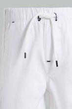 تنزيل الصورة على معرض الصور، Redtag-White-Trouser-Pull-On-Short-Pull-On-Shorts-Infant-Boys-3 to 24 Months