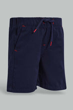 تنزيل الصورة على معرض الصور، Redtag-Navy-Trouser-Pull-On-Short-Pull-On-Shorts-Infant-Boys-3 to 24 Months