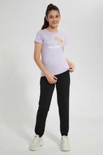تنزيل الصورة على معرض الصور، Redtag-Purple-Basic-T-Shirt-Graphic-T-Shirts-Senior-Girls-9 to 14 Years