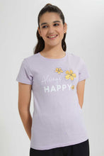 تنزيل الصورة على معرض الصور، Redtag-Purple-Basic-T-Shirt-Graphic-T-Shirts-Senior-Girls-9 to 14 Years
