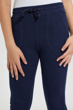 Load image into Gallery viewer, Redtag-Navy-Basic-Track-Pant-Joggers-Senior-Girls-9 to 14 Years