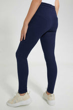 Load image into Gallery viewer, Redtag-Navy-Basic-Track-Pant-Joggers-Senior-Girls-9 to 14 Years