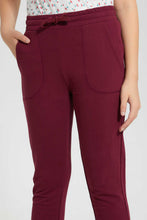 Load image into Gallery viewer, Redtag-Burgundy-Basic-Track-Pant-Joggers-Senior-Girls-9 to 14 Years