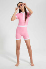Load image into Gallery viewer, Redtag-Pink-Swimsuit-Category:Swimwear,-Colour:Pink,-Filter:Senior-Girls-(9-to-14-Yrs),-GSR-Swimwear,-New-In,-New-In-GSR,-Non-Sale,-S22D,-Section:Kidswear-Senior-Girls-9 to 14 Years