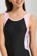 تنزيل الصورة على معرض الصور، Redtag-Black-Swimwear-Swimsuits-Senior-Girls-9 to 14 Years
