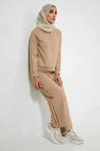 Load image into Gallery viewer, Redtag-Beige-Top-Plain-With-Side-Stripe-Tops-Women's-