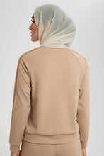 Load image into Gallery viewer, Redtag-Beige-Top-Plain-With-Side-Stripe-Tops-Women's-
