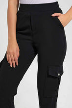 Load image into Gallery viewer, Redtag-Black-Utility-Jogger-Pants-Jogger-Fit-Women's-