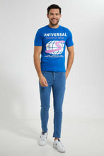 Load image into Gallery viewer, Redtag-Blue-Graphic-T-Shirt-Graphic-T-Shirts-Men's-