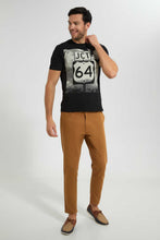 تنزيل الصورة على معرض الصور، Redtag-Black-Graphic-T-Shirt-Graphic-T-Shirts-Men's-