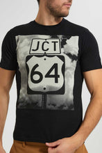 تنزيل الصورة على معرض الصور، Redtag-Black-Graphic-T-Shirt-Graphic-T-Shirts-Men's-