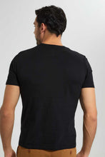 تنزيل الصورة على معرض الصور، Redtag-Black-Graphic-T-Shirt-Graphic-T-Shirts-Men's-